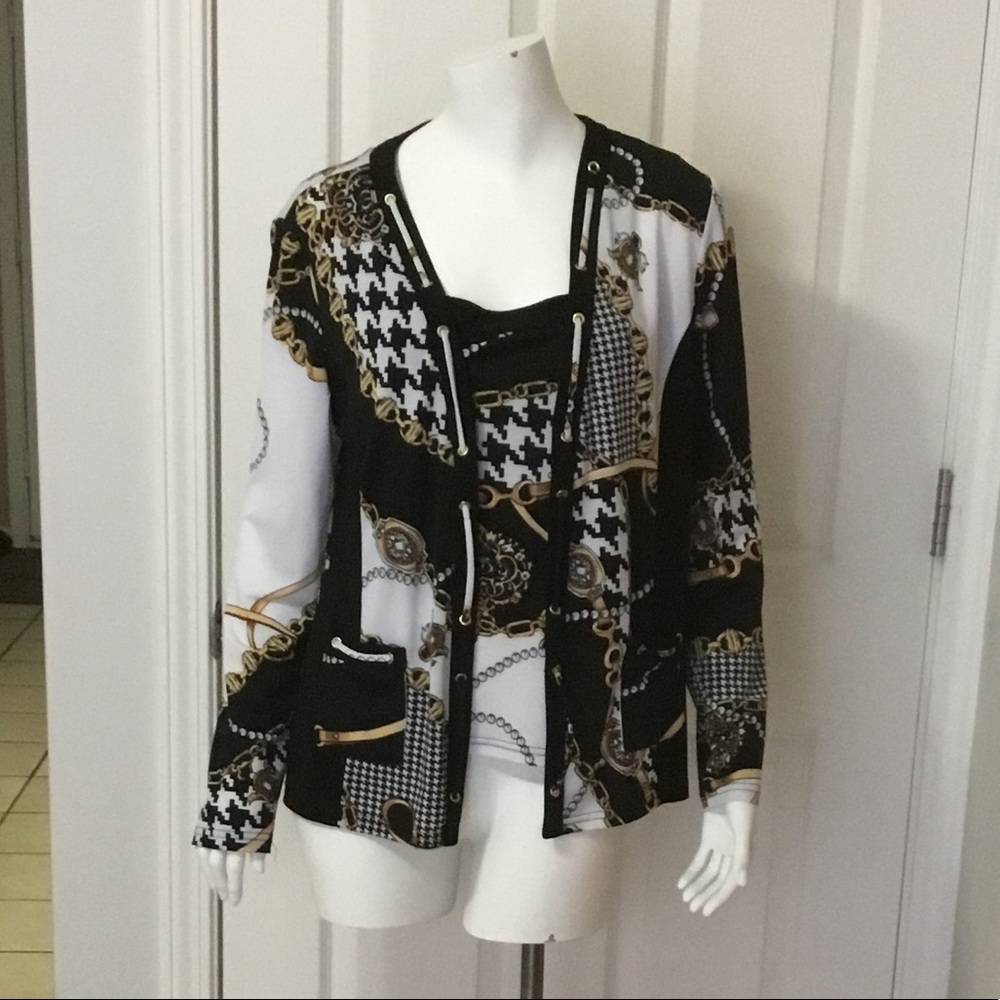Joseph Ribkoff jacket and tank - Picture 1 of 7